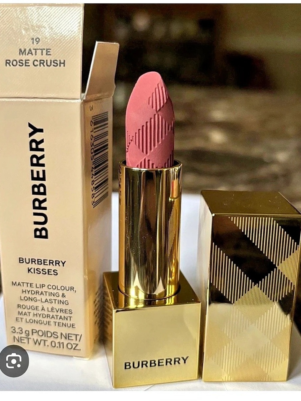 Burberry Kisses Matte Lip Colour 19 Rose Crush Matte Lipstick in Pink N